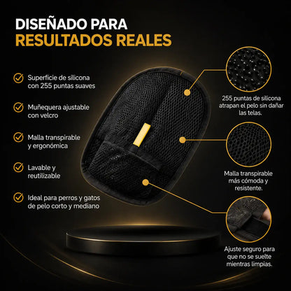 GUANTE REMOVEDOR DE PELOS 2 en 1